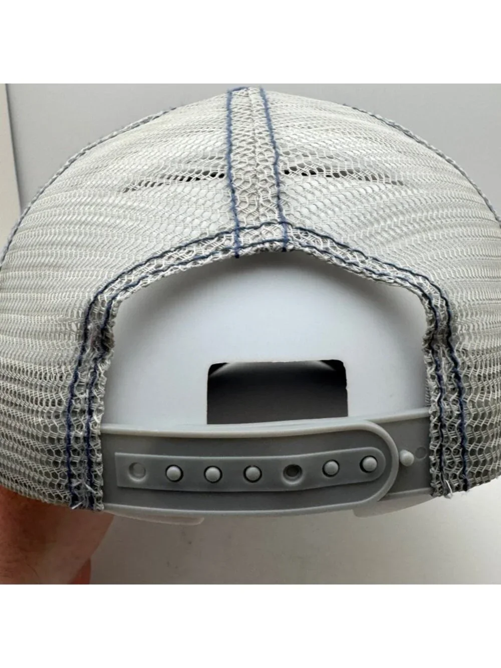 Carmel California Est 1918 Trucker Hat CRAZY Apparel Blue Grey Mesh Snapback Cap